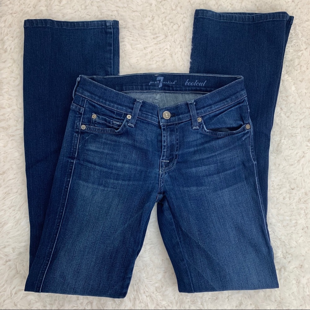 7 for all mankind dark wash bootcut jeans 26